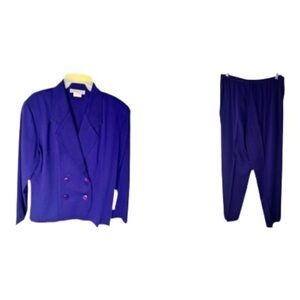 Gaccina Vintage Pantsuit Set – Size 10 – Purple – Excellent Vintage Condition